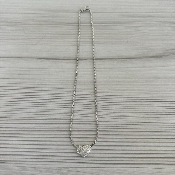 Swarovski Pave Heart Necklace - Picture 2 of 8